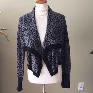 Express animal print cardigan